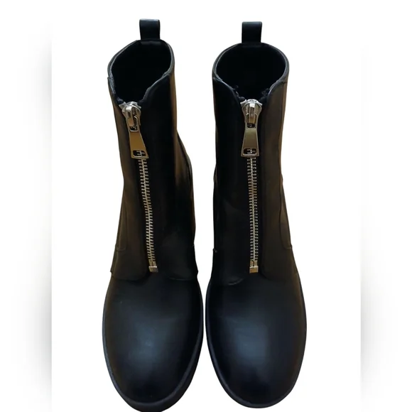 ASOS Miss Selfridge NWOB Black Zipper Punk Steam Grunge Indie Rock Boots 6 UK 4 - Picture 3 of 16